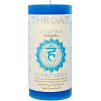 Throat Chakra Blue Pillar Candle