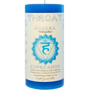 Throat Chakra Blue Pillar Candle