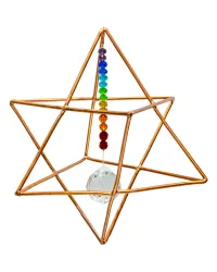 Copper Merkaba Energizer with Chakra Crystals