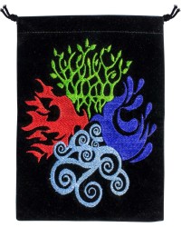 4 Elements Embroidered Velvet Pouch