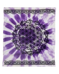 Flower of Life Purple Altar Cloth