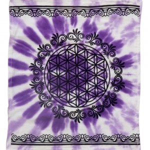 Flower of Life Purple Altar Cloth