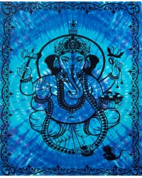 Ganesha Blue Tie-Dye Tapestry