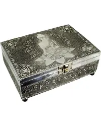 Medicine Buddha Embossed Metal Box