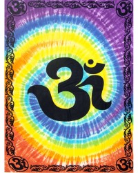 Om Spiral Tie-Dye Tapestry