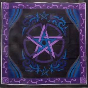 Pentacle Purple Altar Cloth