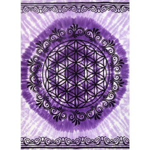 Flower of Life Purple Tapestry