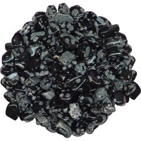 Snow Flake Obsidian Tumbled Stones - 1 Pound Pack