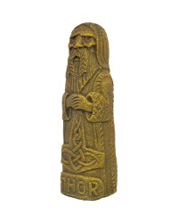 Thor Norse God Hand Carved Stone Statue