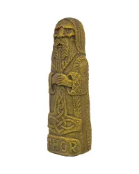 Thor Norse God Hand Carved Stone Statue