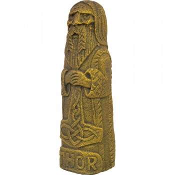 Thor Norse God Hand Carved Stone Statue