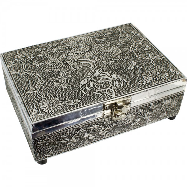 Tree of Life Embossed Metal Box