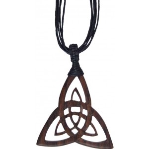 Wood Triquetra Large Pendant