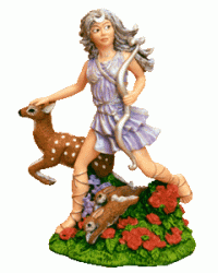 Moon Maiden - Young Diana the Huntress Statue