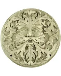 Green Man Winter White Plaque