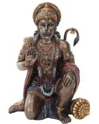 Hanuman Hindu God Bronze Finish Statue
