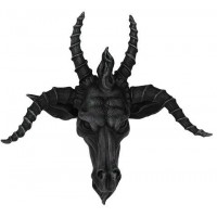 Baphomet Horned God Goat Skull Plaque