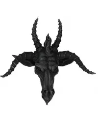 Baphomet Horned God Goat Skull Plaque