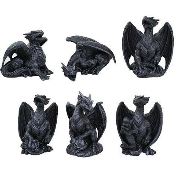 Mini Dragon Statue Set of 6