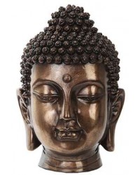 Buddha Head Small Bronze Bust