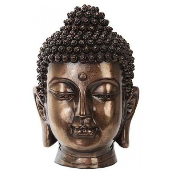 Buddha Head Small Bronze Bust