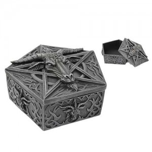 Baphomet Horned God Goat Trinket Box