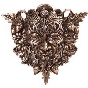 Greenman Bronze Resin Plaque