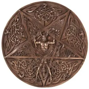 Elemental Pentacle Bronze Wall Plaque