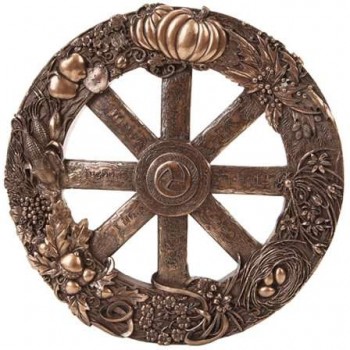 Pagan Wheel of the Year Bronze Finish Wall Plaque