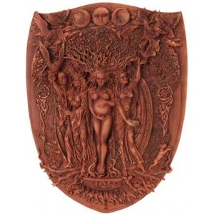 Triple Goddess Mother Maiden Crone Wall Plaque