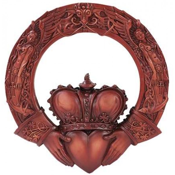 Irish Claddagh Crowned Heart Wall Plaque