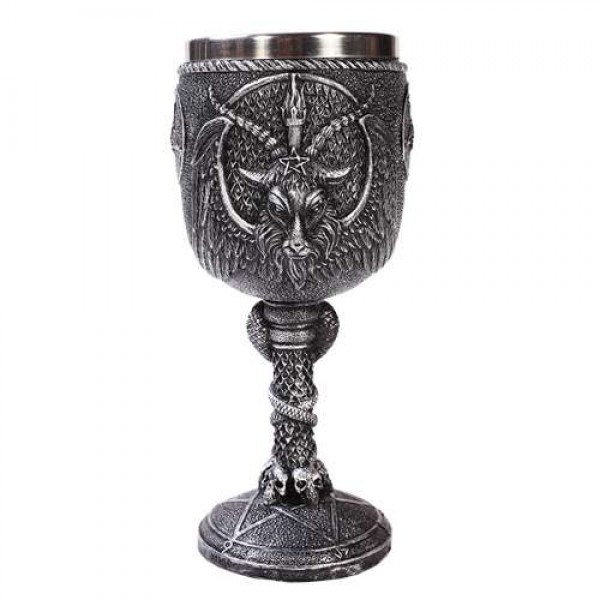 Baphomet Horned God Goat Skull Ritual Goblet