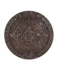 Aztec Solar Calendar Wall Relief Bronze Plaque