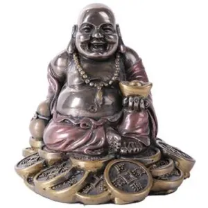 Good Fortune Buddha Bronze Resin Statue