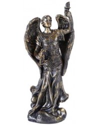 Archangel Uriel Small Bronze Christian Statue