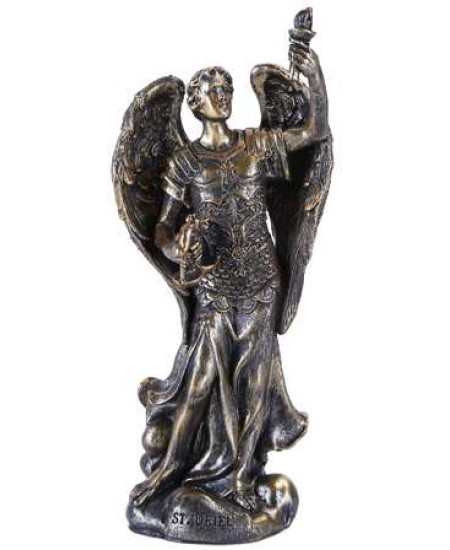 Archangel Uriel Small Bronze Christian Statue