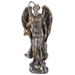 Archangel Raphael Small Bronze Christian Statue