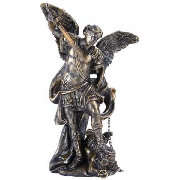 Archangel Michael Small Bronze Christian Statue