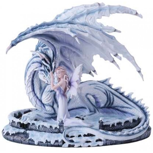 Ice Dragon with Fairy Statue