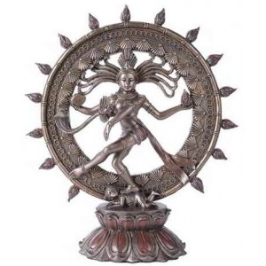 Shiva Nataraja Lord of Dancers Hindu Bronze Resin Statue