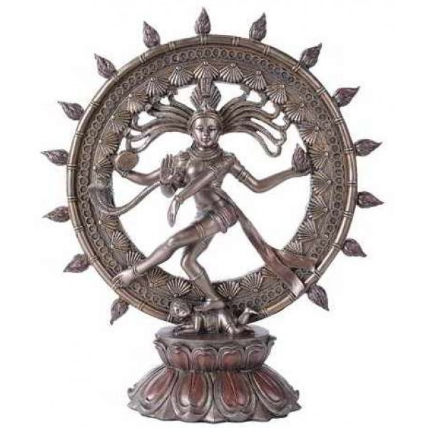 Shiva Nataraja Lord of Dancers Hindu Bronze Resin Statue