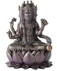 Brahma Bronze Resin Hindu God Statue