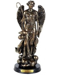 Archangel Raphael Healing Bronze Resin 8 Inch Statue