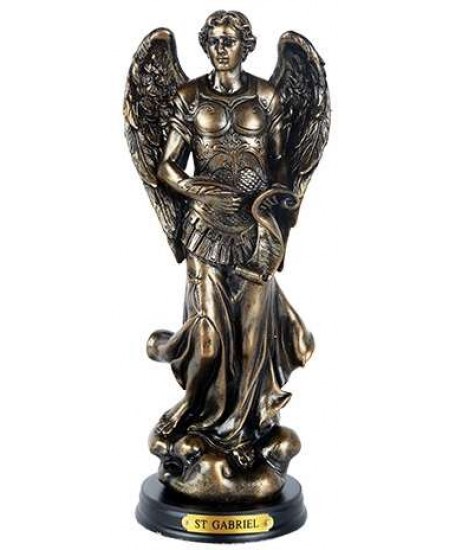 Archangel Gabriel Bronze Resin Christian 8 Inch Statue