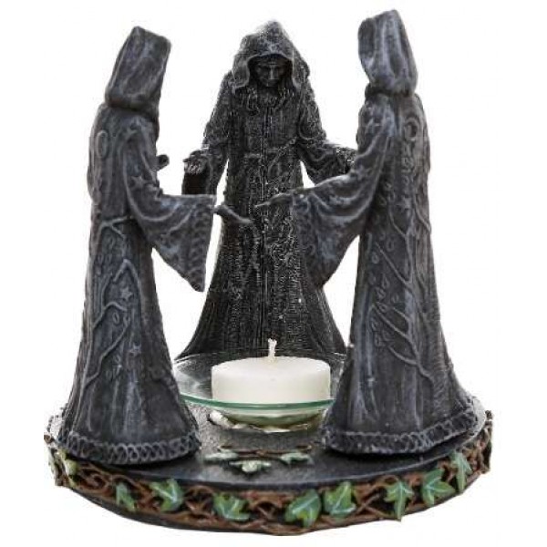 Mother, Maiden, Crone Triple Goddess Candle Holder