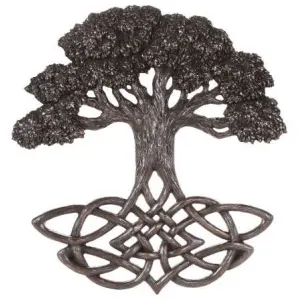 Tree of Life Celtic Knot Bronze Plaque