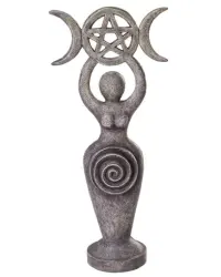 Spiral Goddess Triple Moon Altar Statue