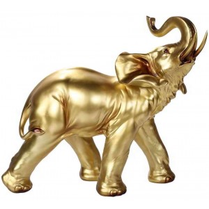 Lucky Elephant Feng Shui Golden Statue