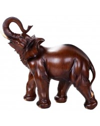 Lucky Elephant Feng Shui Wood Finish Statue