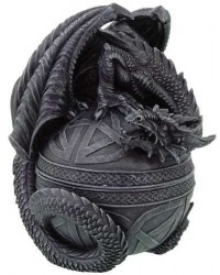 Celtic Dragon Round Trinket Box